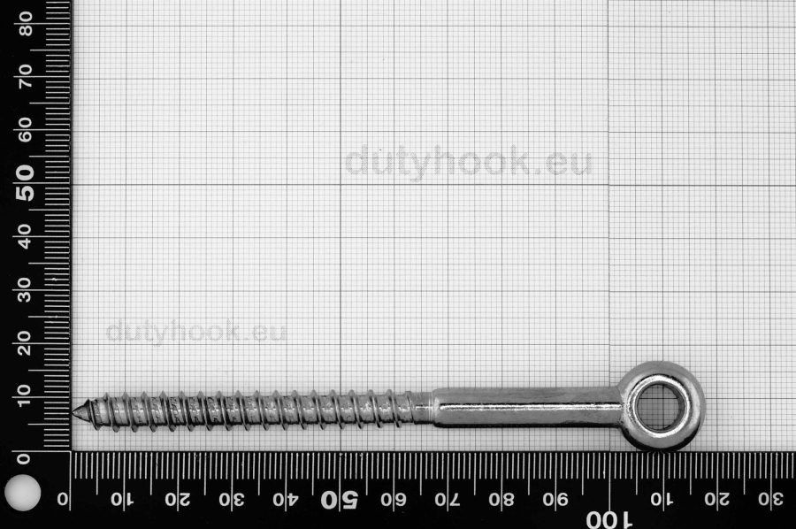 8x100 Eye Bolt with Wood Thread, stainless steel AISI 316 marine grade