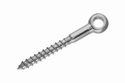 10x80 Eye Bolt with Wood Thread, stainless steel AISI 316
