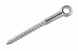10x100 Eye Bolt with Wood Thread, stainless steel AISI 316