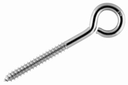 6x70 Screw Eye, stainless steel AISI 316