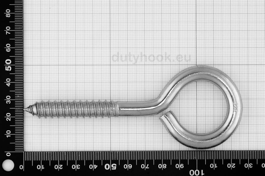 9x75 Screw Eye, stainless steel AISI 316 marine grade